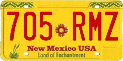 NM license plate 705RMZ