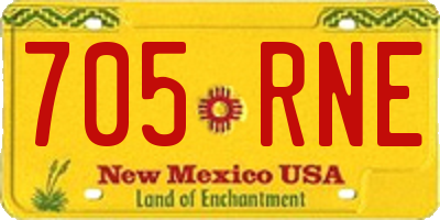 NM license plate 705RNE