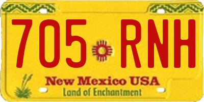 NM license plate 705RNH