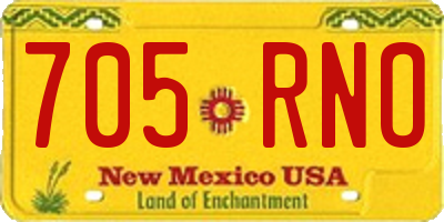 NM license plate 705RNO