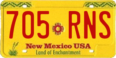 NM license plate 705RNS