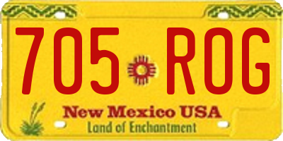 NM license plate 705ROG