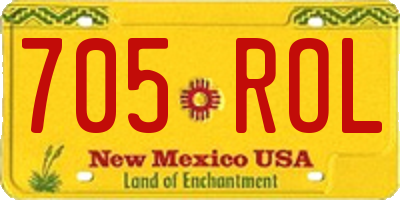 NM license plate 705ROL