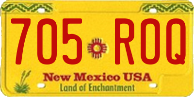 NM license plate 705ROQ
