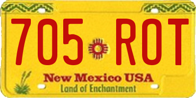 NM license plate 705ROT