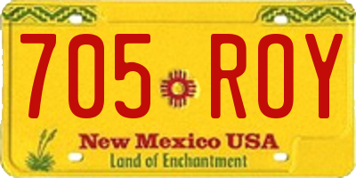 NM license plate 705ROY