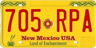 NM license plate 705RPA
