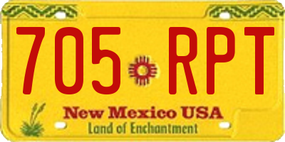 NM license plate 705RPT
