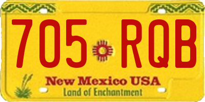 NM license plate 705RQB