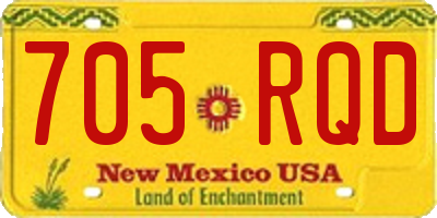 NM license plate 705RQD
