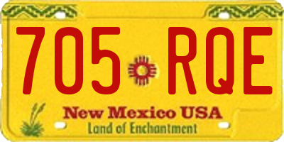 NM license plate 705RQE