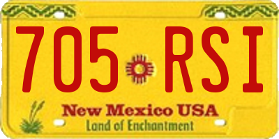 NM license plate 705RSI