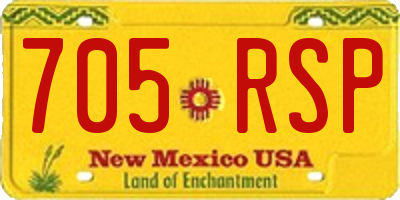 NM license plate 705RSP