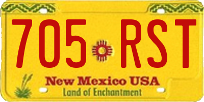 NM license plate 705RST
