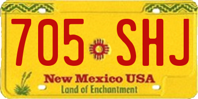 NM license plate 705SHJ