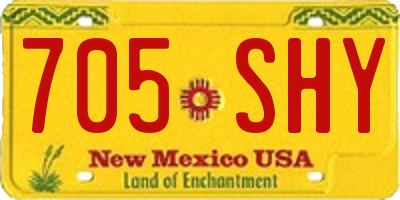 NM license plate 705SHY