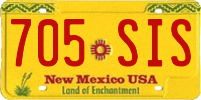 NM license plate 705SIS