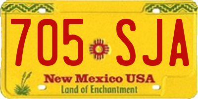 NM license plate 705SJA