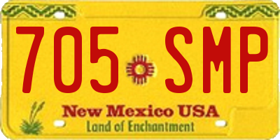 NM license plate 705SMP