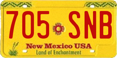 NM license plate 705SNB