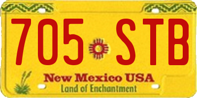 NM license plate 705STB