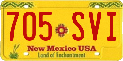 NM license plate 705SVI