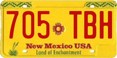 NM license plate 705TBH