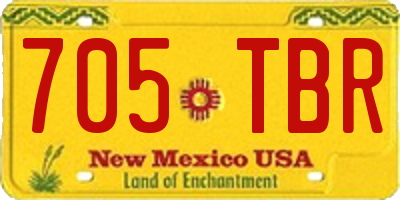NM license plate 705TBR