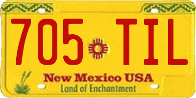 NM license plate 705TIL