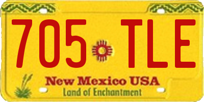 NM license plate 705TLE