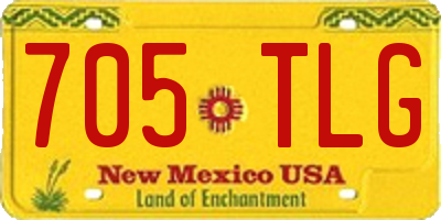 NM license plate 705TLG