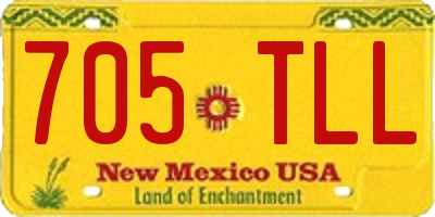 NM license plate 705TLL