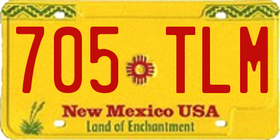 NM license plate 705TLM
