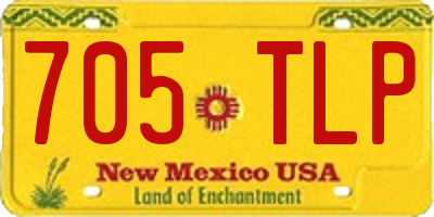 NM license plate 705TLP