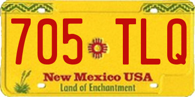 NM license plate 705TLQ