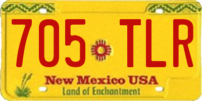 NM license plate 705TLR