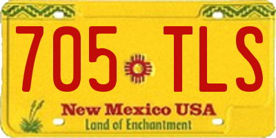 NM license plate 705TLS