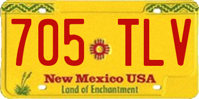 NM license plate 705TLV