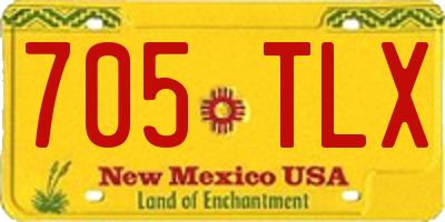 NM license plate 705TLX