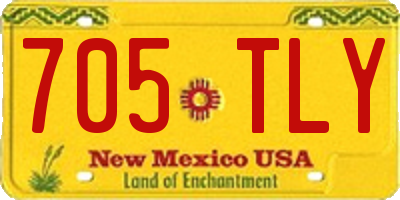NM license plate 705TLY