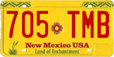 NM license plate 705TMB
