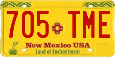 NM license plate 705TME