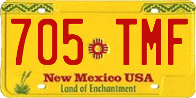 NM license plate 705TMF