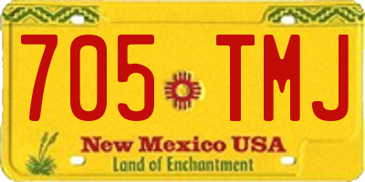NM license plate 705TMJ