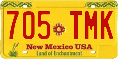 NM license plate 705TMK