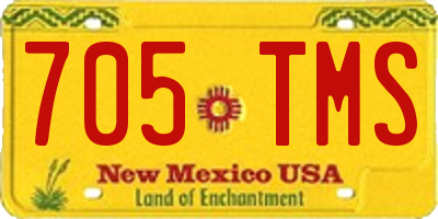 NM license plate 705TMS