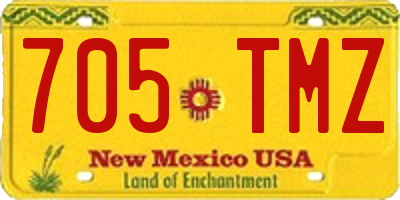 NM license plate 705TMZ