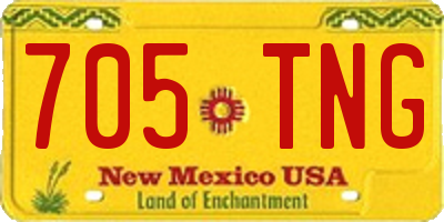 NM license plate 705TNG