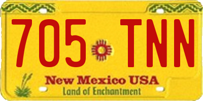 NM license plate 705TNN