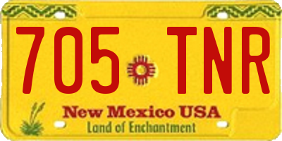 NM license plate 705TNR